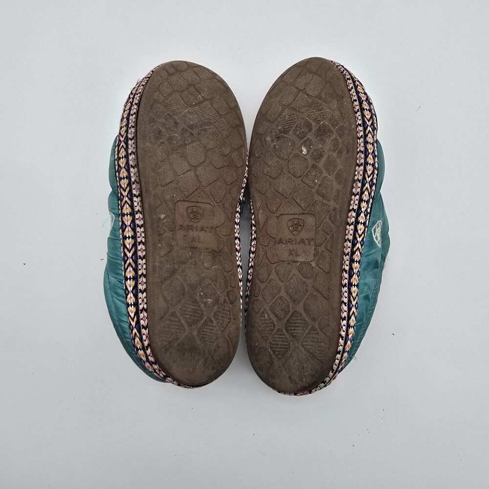 Ariat Slippers Womens XL 9.5 10 Blue Puffer Crius Insulated Synthetic Quilted - Picture 8 of 10